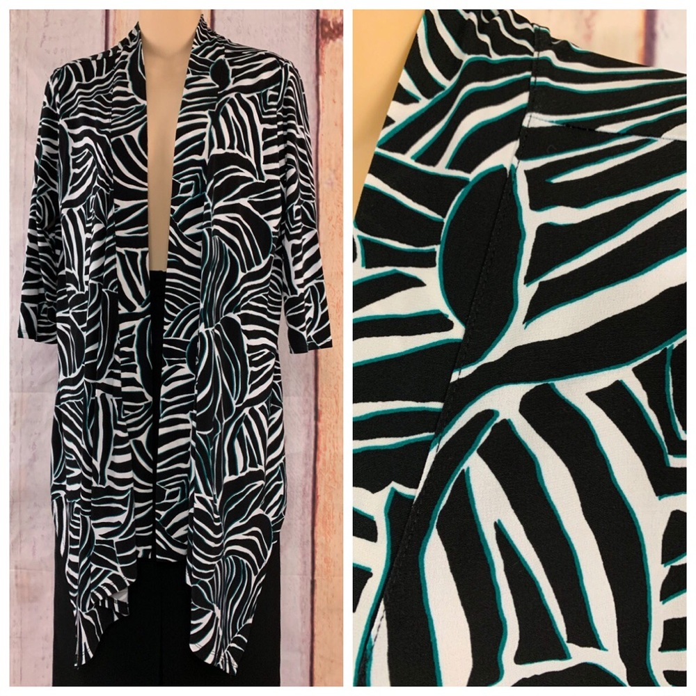 Animal Print Long Cardigan Small Medium Formal